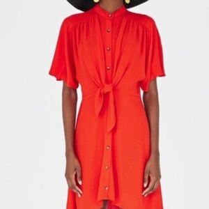 Zara Women tie front button dress - Size XS